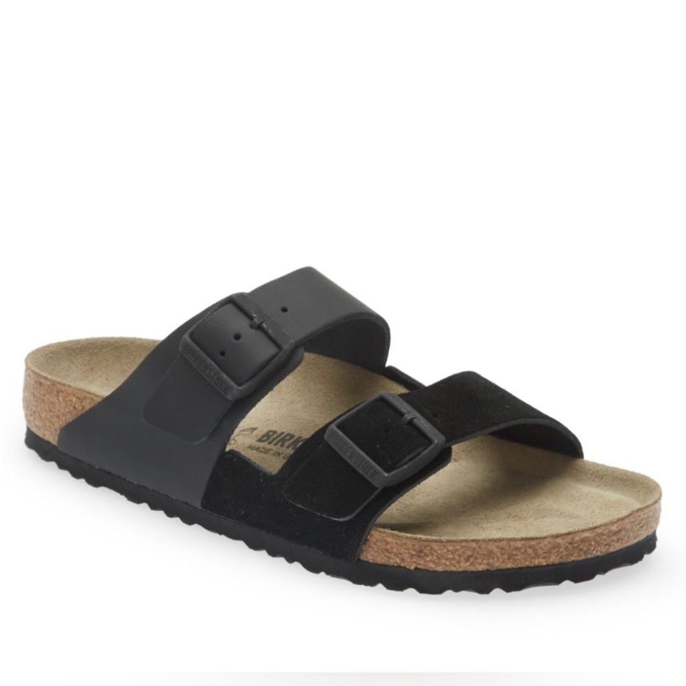 Men’s Birkenstock Arizona Split colorblock suede leather sandal 45 12  12.5 NEW